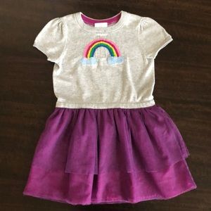 Hanna Andersson Rainbow Sweater Tulle Dress SZ 5